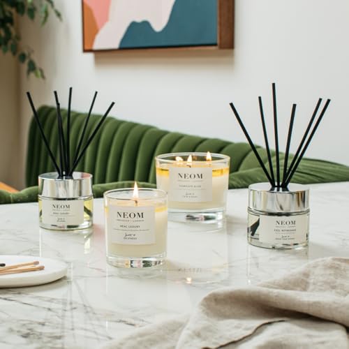 Neom Happiness Scented Candle, 1 Wick | Essential Oil Aromatherapy Candle | Neroli, Mimosa & Lemon | Scent to Make You Happy,White,185 g (Pack of 1),1101170
