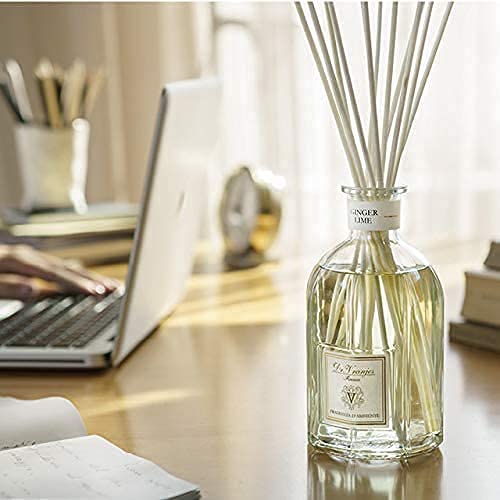 Dr. Vranjes - Ginger Lime 250 ml Diffuser + Double Pack of White Sticks (3 Pieces Bundle)- Luxury Home Fragrance, Made in Italy, Main Scent: Fruity, Olfactory Pyramid: Lime, Ginger, White Pepper