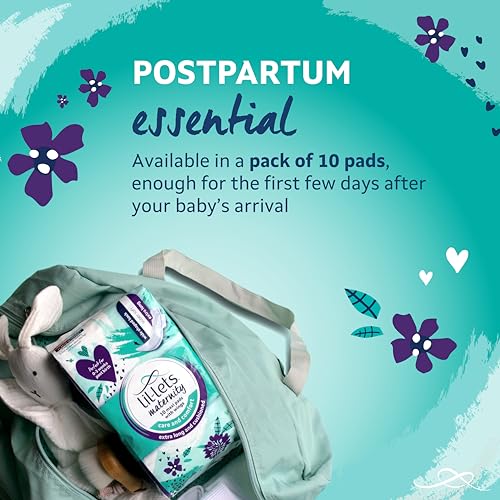 Lil-Lets Maternity Pads | 10 x Extra Long Maxi Thick Pads with Wings
