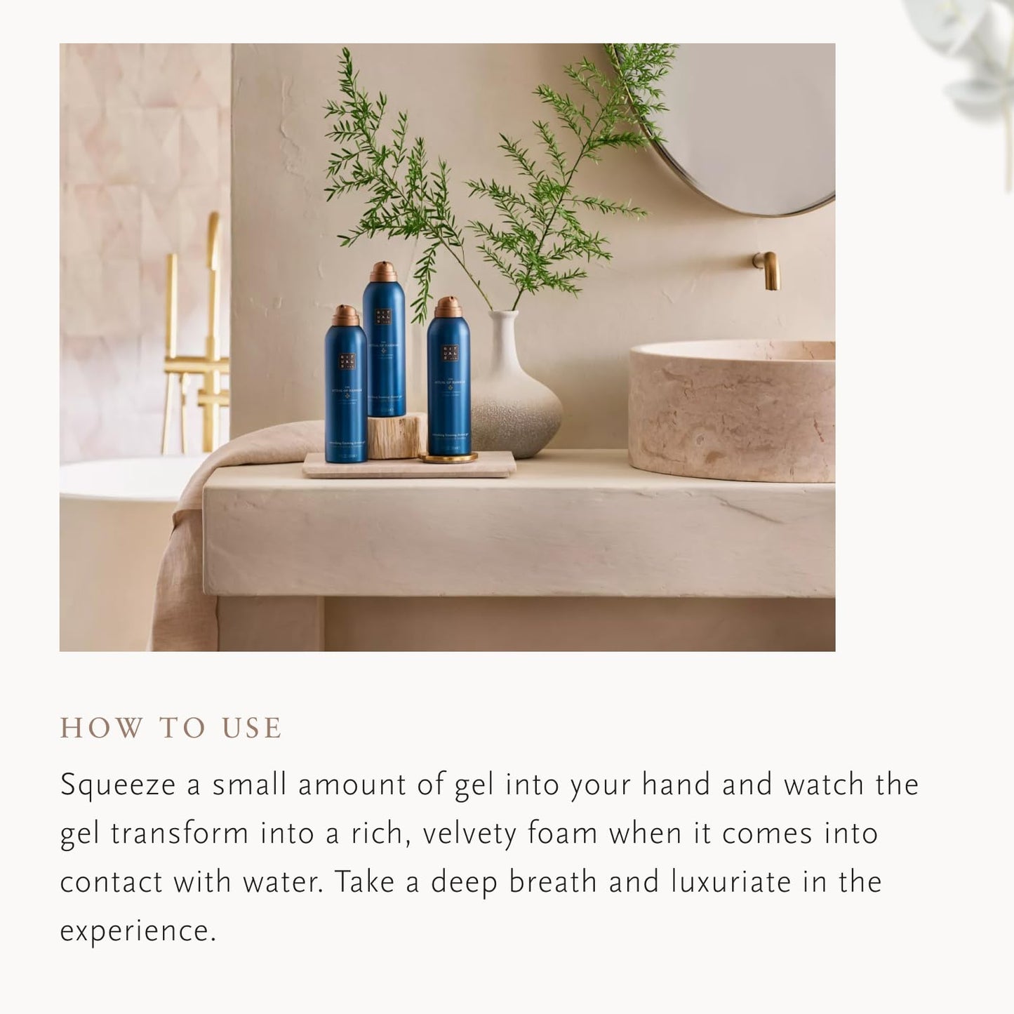 RITUALS Shower Foam The Ritual of Hammam - Value Pack - Shower Gel with Eucalyptus and Argan Oil - Refreshing Foaming Shower Gel - Economy Pack, 3 x 200ml