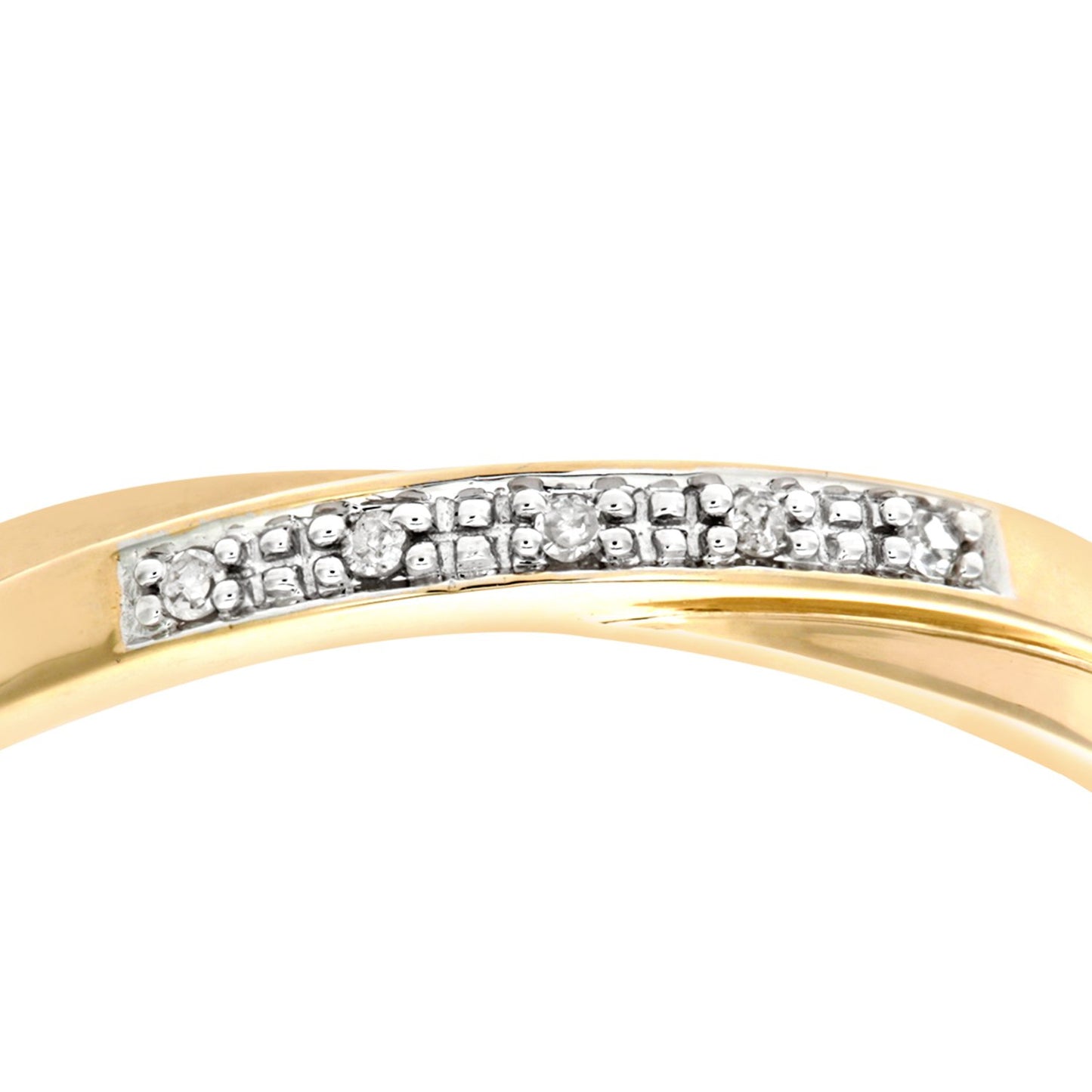 Naava Women's 9 ct Yellow Gold Diamond Wedding Band