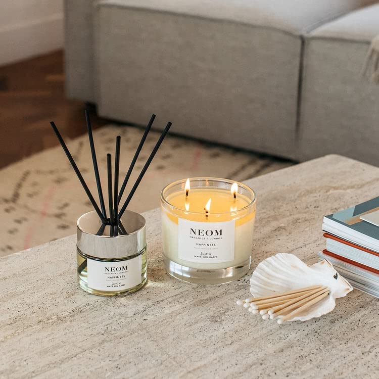Neom- Complete Bliss Luxury Reed Diffuser, 100ml | Blush Rose, Lime & Black Pepper | Scent To De-stress