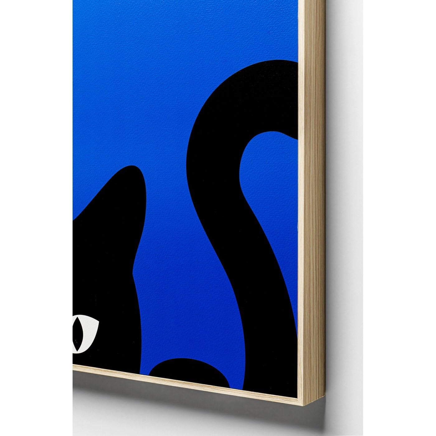 KARE Design Framed Picture Ciao Gatto, Blue, Set of 2, Rectangular, Picture Print, Abstract Wall Art, Pop Art, Modern Design, Wall Picture for Living Room, Bedroom, 60x40 cm (HxW)