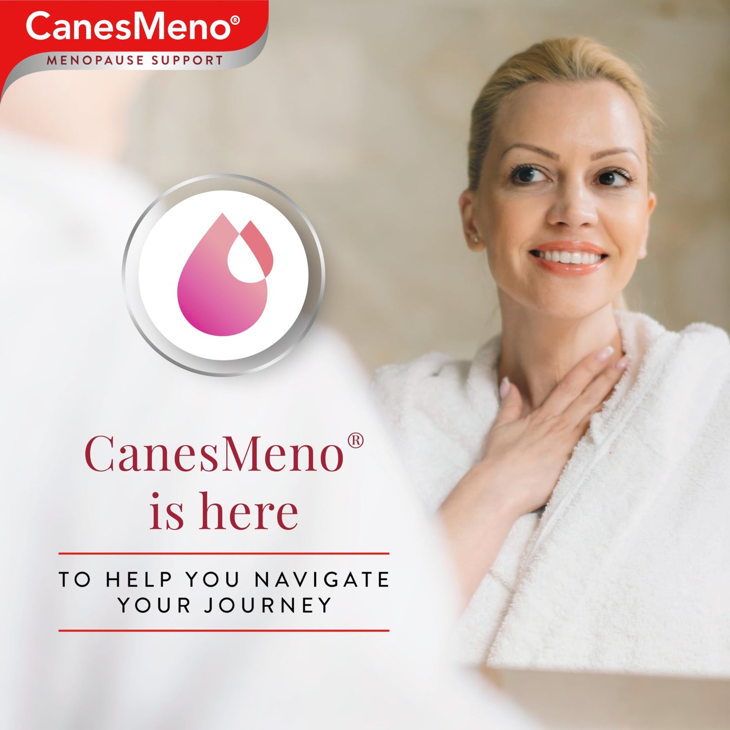 CanesMeno Menopause Care Hydration and Comfort Gel, 30 ml, containing Ectoin and Lactic Acid, Provides Fast, Long-Lasting Relief from Vaginal Dryness, Burning and itching