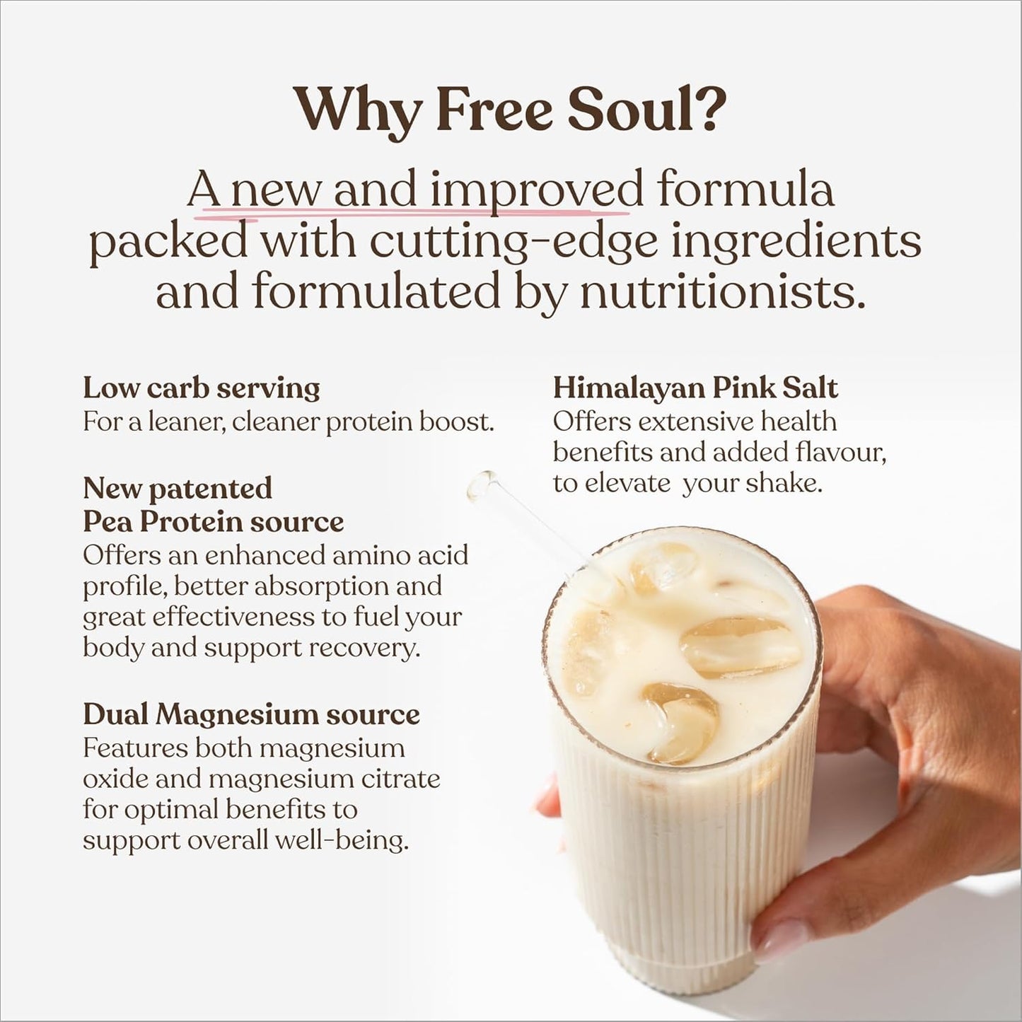 Free Soul Vegan Protein Powder | Formulated for Women | 600g | 20g Protein with Added Nutrients | Gluten & Soy Free Plant-Based Nutrition Shake | Pea & Hemp Isolate Protein | Vanilla Flavour