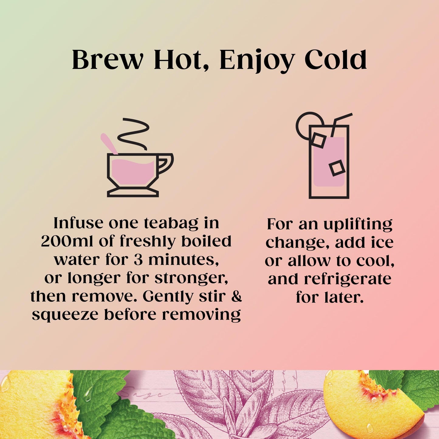 Twinings Superblends Menopause Cool Moments Peach Herbal Tea infusion with Lemon Balm, Honey Blush & Vitamin B6, 20 Biodegradable Bags