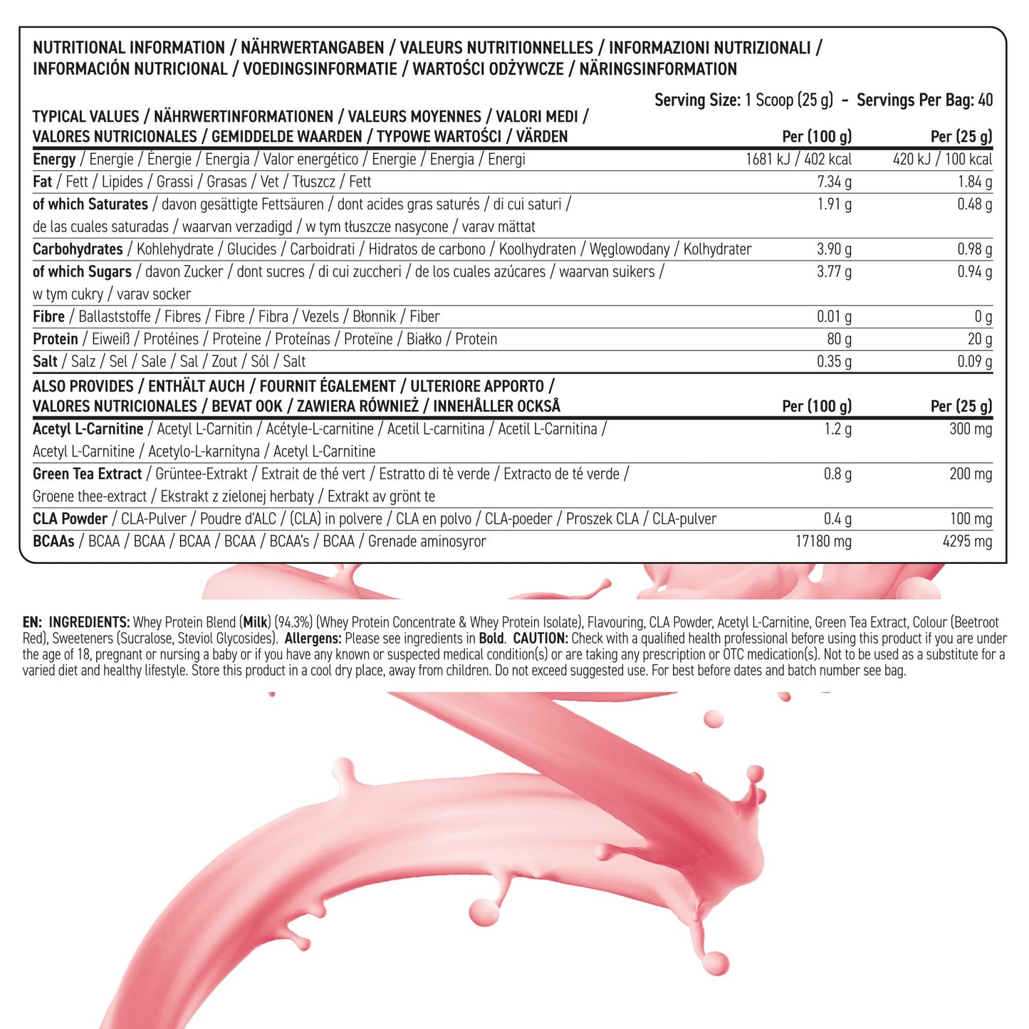 Applied Nutrition Diet Whey - High Protein Powder Supplement, Low Carb & Sugar, for Weight Management with CLA, L Carnitine, Green Tea (1kg - 40 Servings) (Strawberry Milkshake)