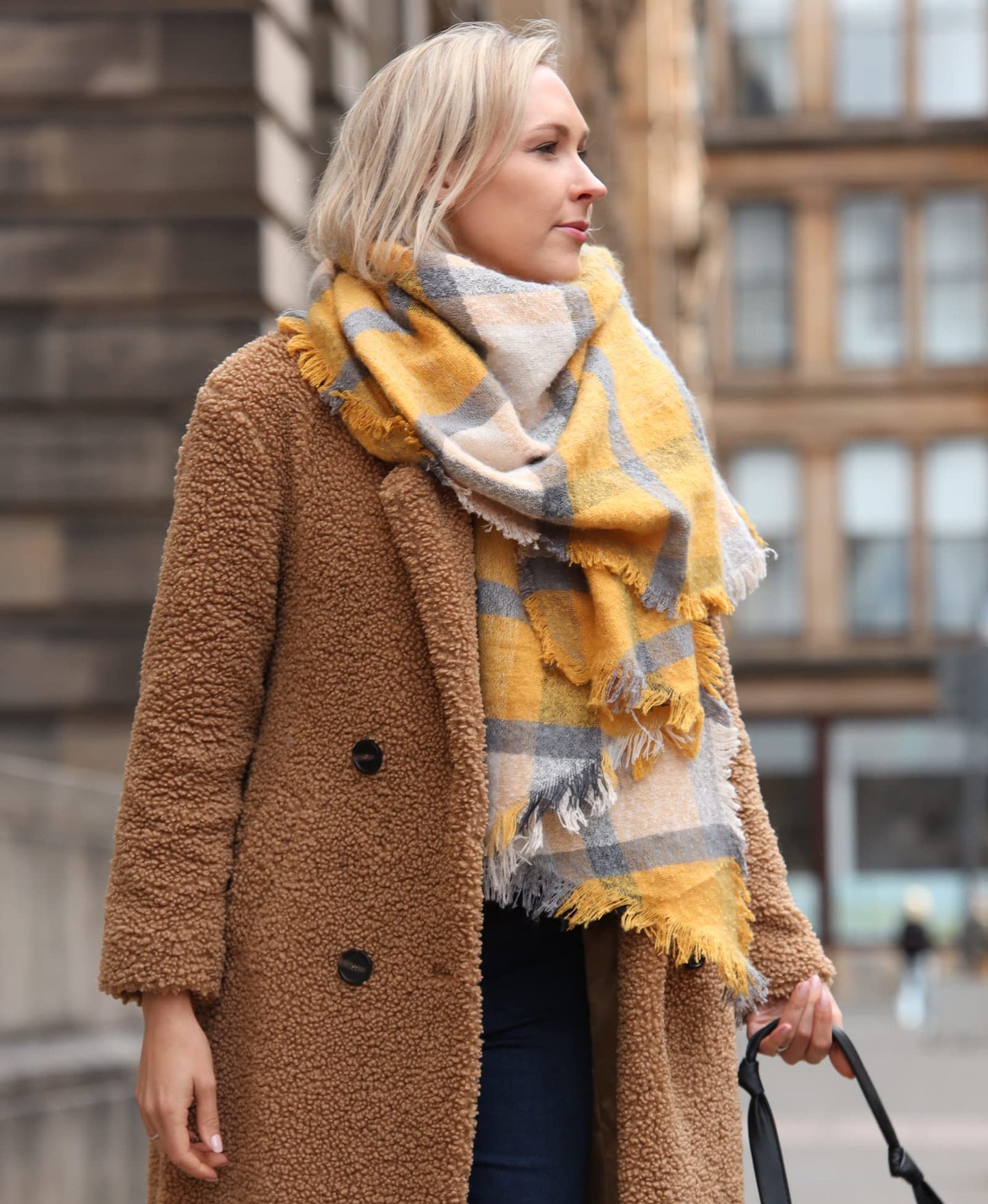 Style Slice Women's Tartan Scarf Thick Warm Blanket Ladies Scarves, Plaid Check Long Large Oversized Soft Shawl and Wrap Christmas Gifts for Women