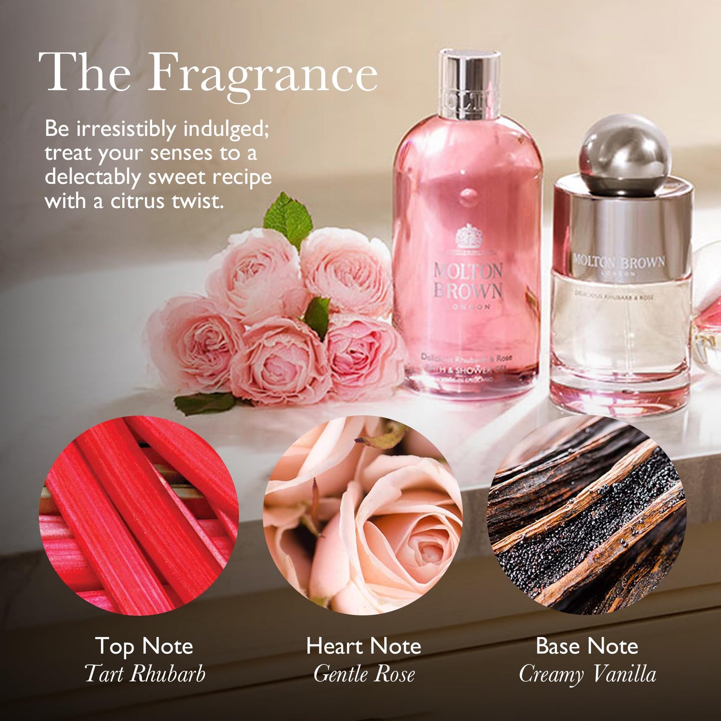 Molton Brown Rhubarb & Rose Scented Candle 190 g