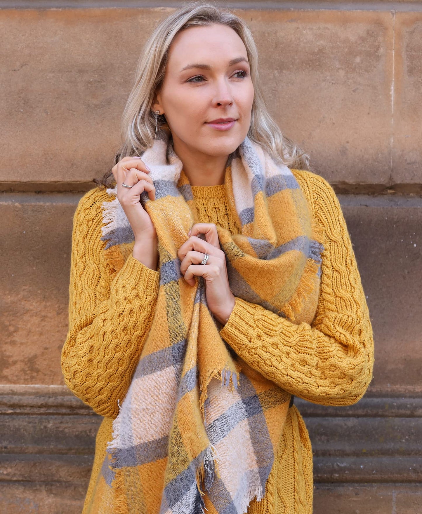 Style Slice Women's Tartan Scarf Thick Warm Blanket Ladies Scarves, Plaid Check Long Large Oversized Soft Shawl and Wrap Christmas Gifts for Women