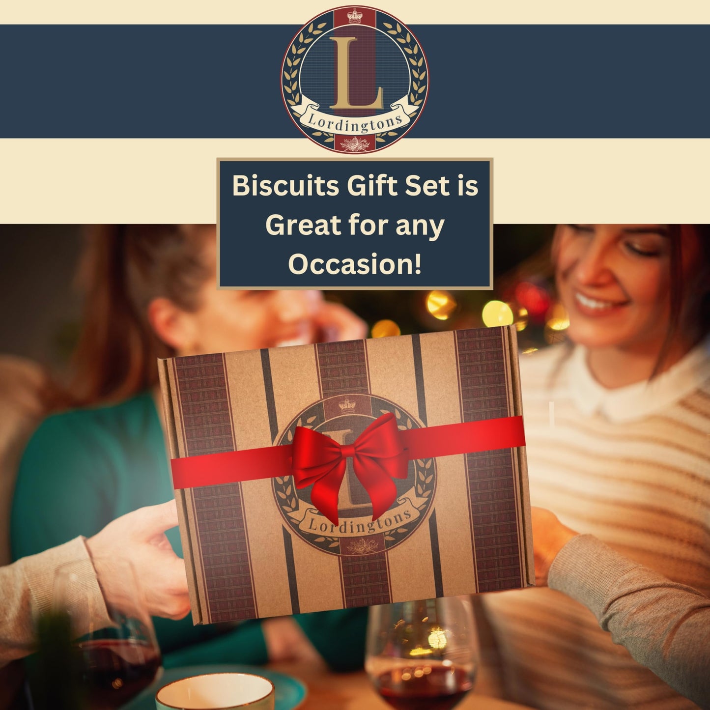 Biscuits Gift Set Hamper Bundle Contains 30 Packs of Individually Wrapped Biscuits Multipacks. Lordingtons Gift Hamper Includes a Variety of Loved Treats