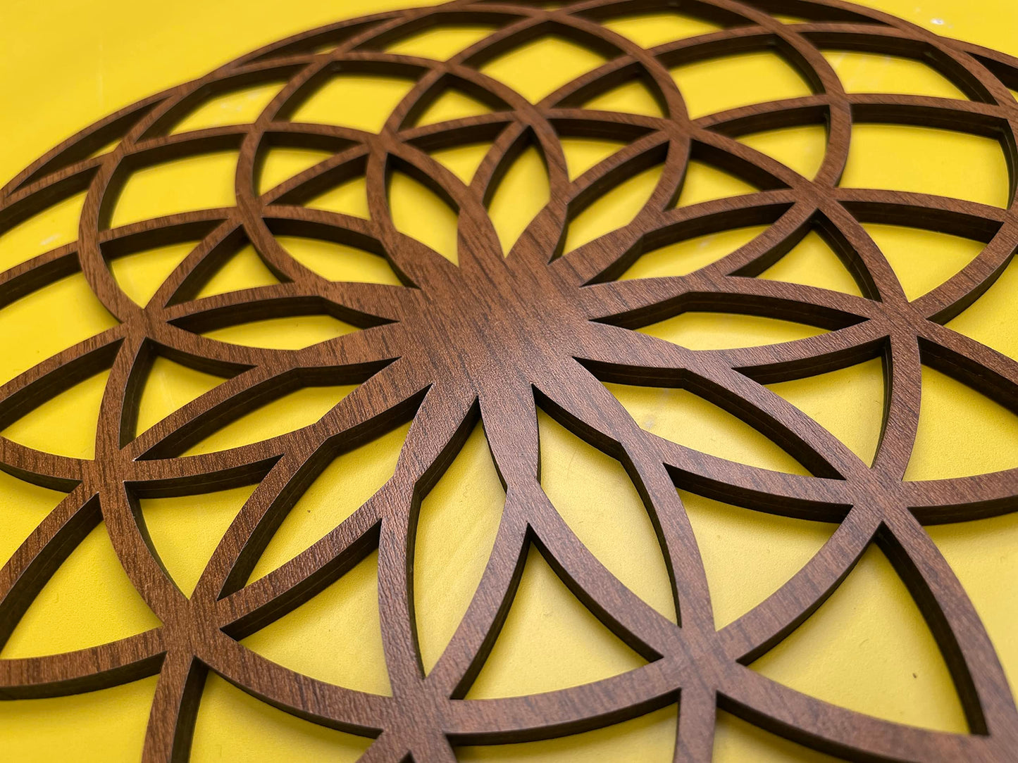 Sacred Geometry Wood Wall Art Decor, Mandala Wall Art, Geometric Wooden Wall Decoration, 3 Piece Sacred Geometry Wall Art