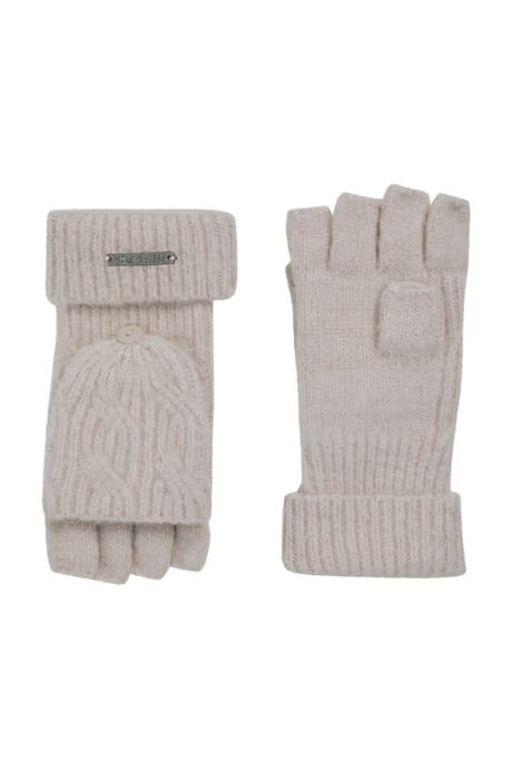 Weird Fish - Cassell Sparkle Fingerless Gloves Chalk