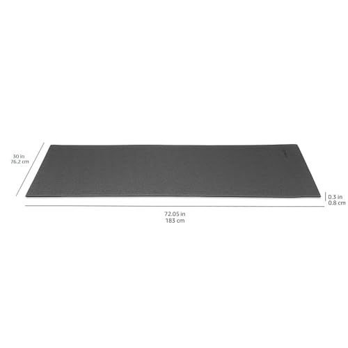 Amazon Basics High Density Exercise Equipment and Treadmill Gym Floor Mat, Sleek Black, 0.76 x 1.83 Meters
