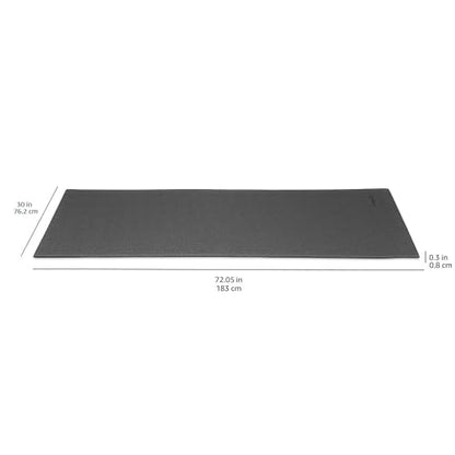 Amazon Basics High Density Exercise Equipment and Treadmill Gym Floor Mat, Sleek Black, 0.76 x 1.83 Meters