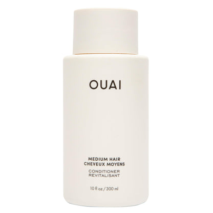 OUAI Medium Conditioner - Hydrating Hair Conditioner with Coconut Oil, Babassu Oil, and Keratin - Strengthens, Repairs and Adds Shine - Paraben and Phthalate Free Hair Care Products - 300ml