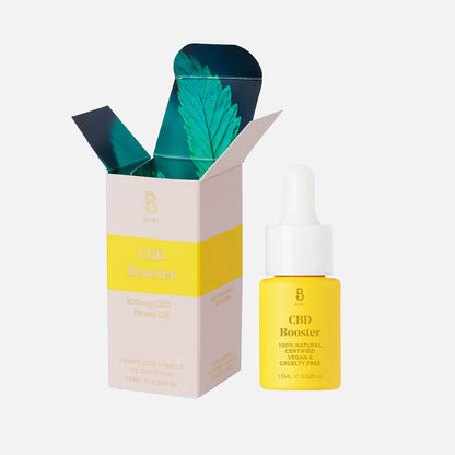 BYBI Beauty CBD Booster | Facial Oil | Calm Stressed Skin, Eases Blemishes and Reduce Redness | Contains 100mg CBD Hemp Oil | 15 ml