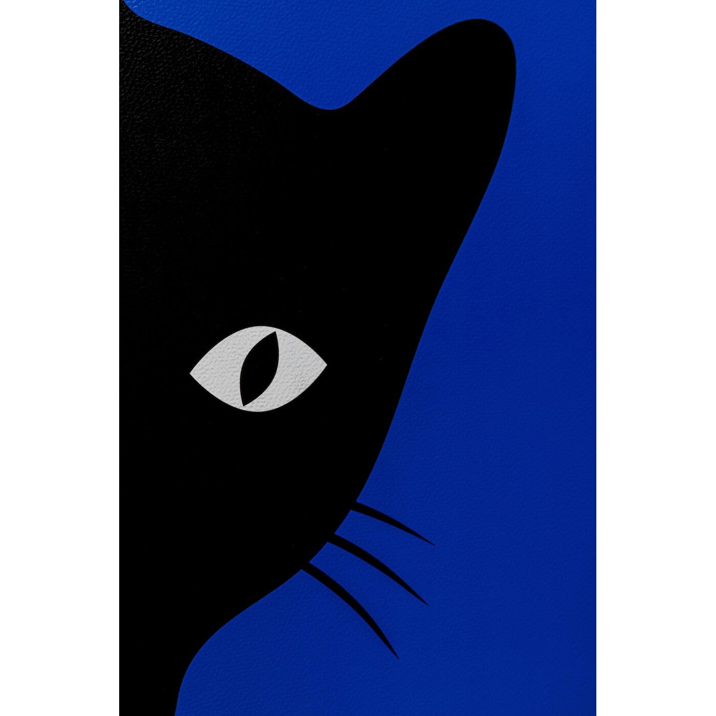 KARE Design Framed Picture Ciao Gatto, Blue, Set of 2, Rectangular, Picture Print, Abstract Wall Art, Pop Art, Modern Design, Wall Picture for Living Room, Bedroom, 60x40 cm (HxW)