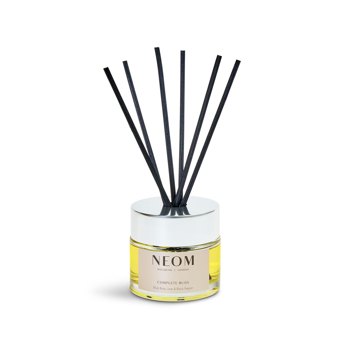 Neom- Complete Bliss Luxury Reed Diffuser, 100ml | Blush Rose, Lime & Black Pepper | Scent To De-stress