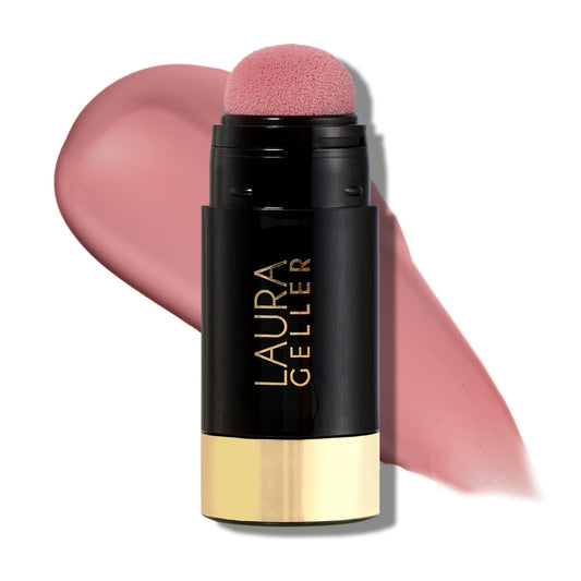 LAURA GELLER NEW YORK Serum Blush Tint (Practical Pink) - Hydrating, Long-Lasting Liquid Blush with Hyaluronic Acid for Plump, Rejuvenated Cheeks and a Natural Finish