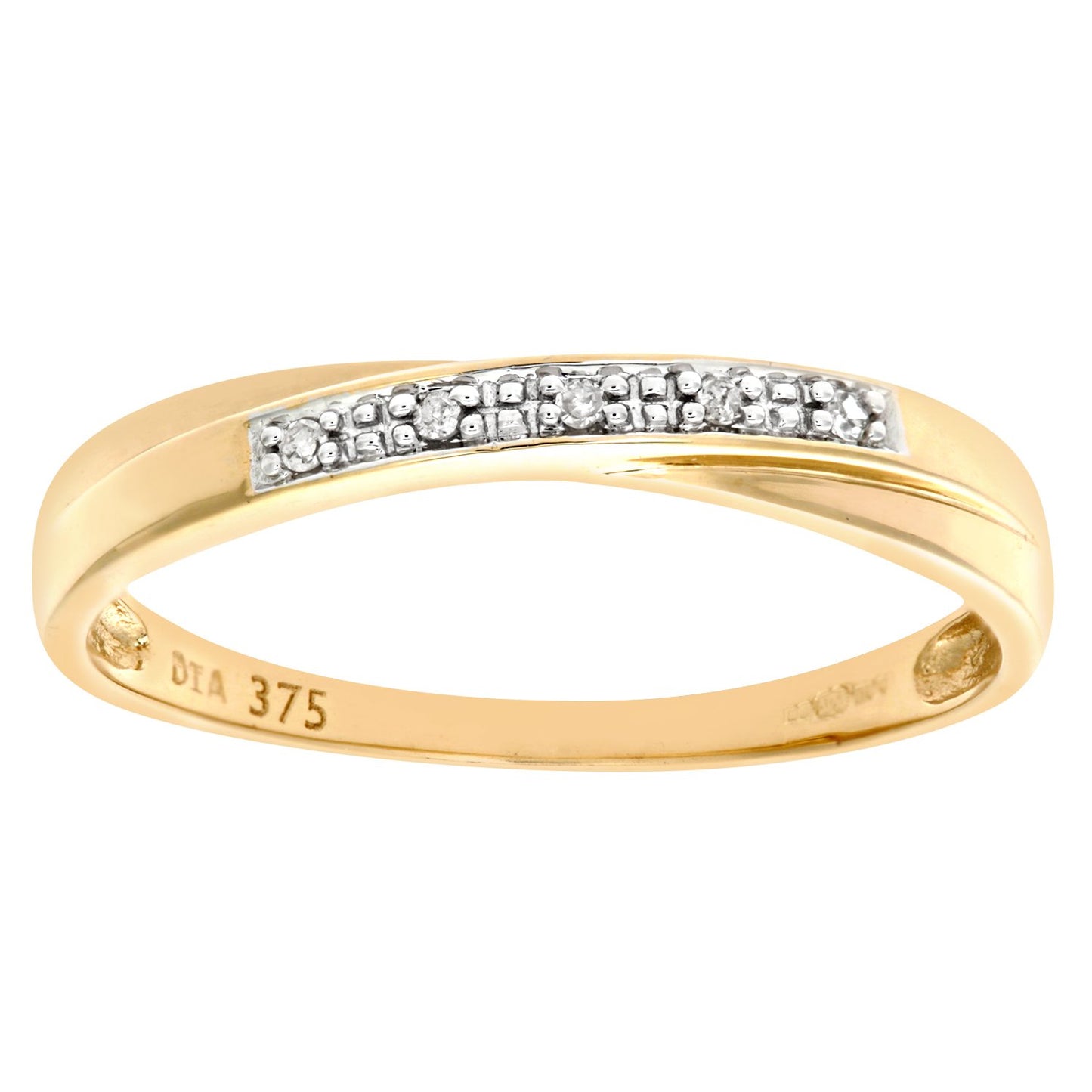 Naava Women's 9 ct Yellow Gold Diamond Wedding Band