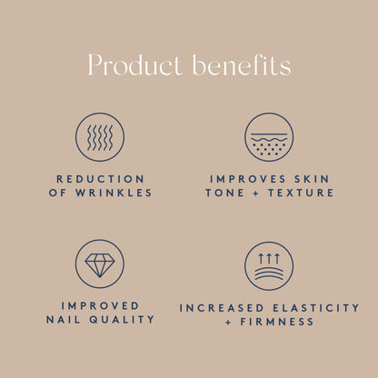 Dose & Co Beauty Collagen with Hyaluronic Acid and Vitamin C, Unflavoured - 255g Powder Supplement