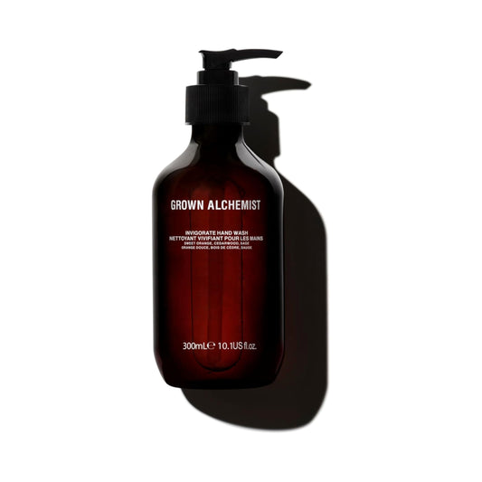 Grown Alchemist Invigorate Luxury Hand Wash - Orange, Cedarwood, Sage, Organic Hand Soap - Natural Vegan Bioactive Botanicals for Sensitive Skin, Moisturising, Hydrating - Liquid Gel Handwash 300 ml
