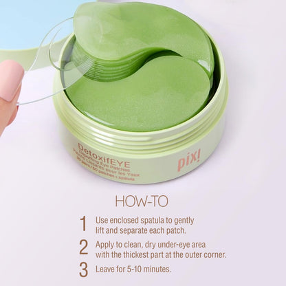 Pixi DetoxifEYE Beauty Hydrogel Under-Eye Patches, 30 Pairs, 60 Patches