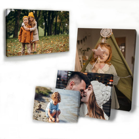 StickersWall Personalised Canvas Photo Canvas Custom Gifts Picture Frame Print Wall Art Gifts For Women A1 A2 A3 A4 (31x21cm (12x8in))