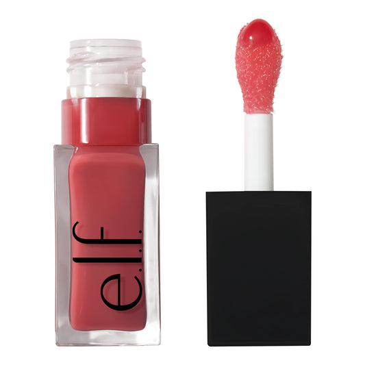 e.l.f. Glow Reviver Lip Oil, Nourishing Tinted Lip Oil For A High-Shine Finish, Infused With apricot oil, Vegan & Cruelty-Free, Rose Envy