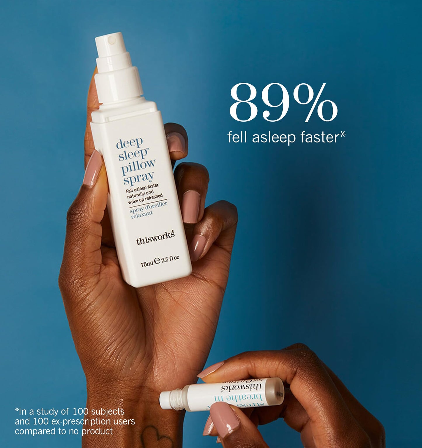 This Works Deep Sleep Pillow Talk Kit - Gift Set with Deep Sleep Pillow Spray 75 ml and Stress Check Roll On 5 ml - Self Care and Sleep Gifts for Women