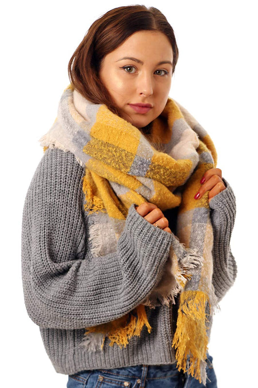 Style Slice Women's Tartan Scarf Thick Warm Blanket Ladies Scarves, Plaid Check Long Large Oversized Soft Shawl and Wrap Christmas Gifts for Women