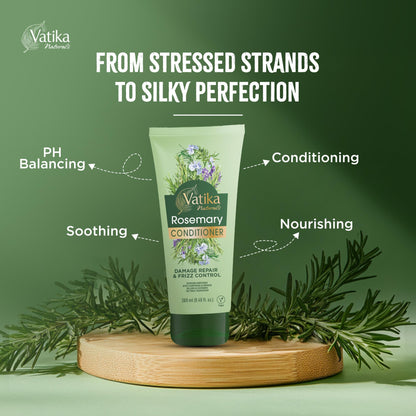 Vatika Natural Rosemary Conditioner, 280gm, Conditioner for dry hair, Anti-dandruff conditioner, Promotes Hair Growth, Nourishes & Conditions Hair, Rosemary oil