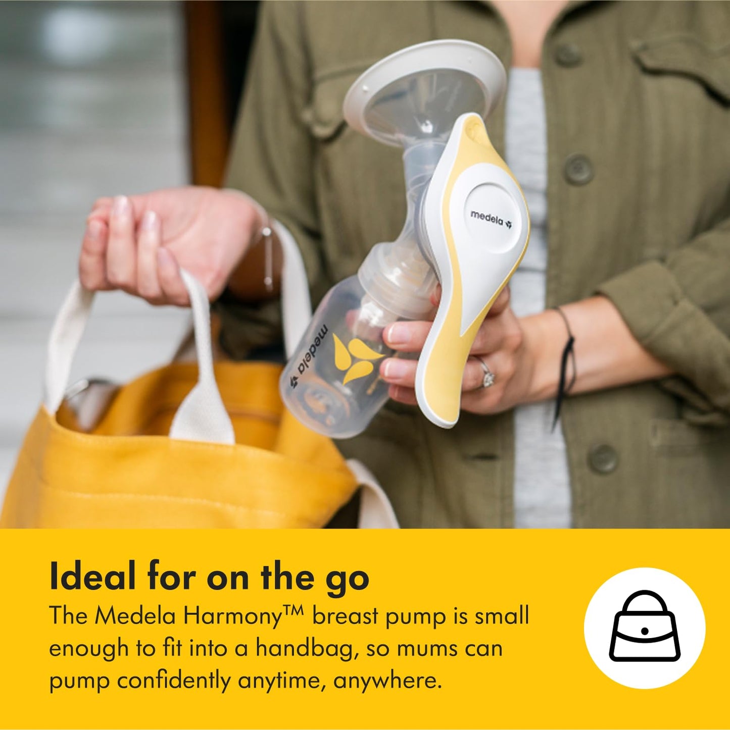 Medela Harmony Manual Breast Pump, Compact Swiss Design with PersonaFit Flex Shields and Medela's 2-Phase Expression Technology
