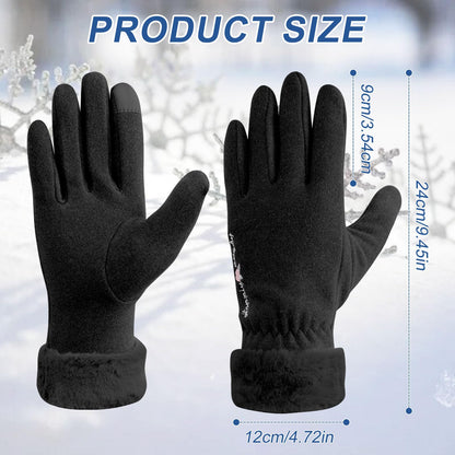 Fjquamitix Winter Thermal Gloves Womens Touch Screen Windproof Warm Gloves With Fleece Lining For Ladies Cold Weather Daily Driving Outdoor Activities Winter Gift For Women Wife Daughter (Black)