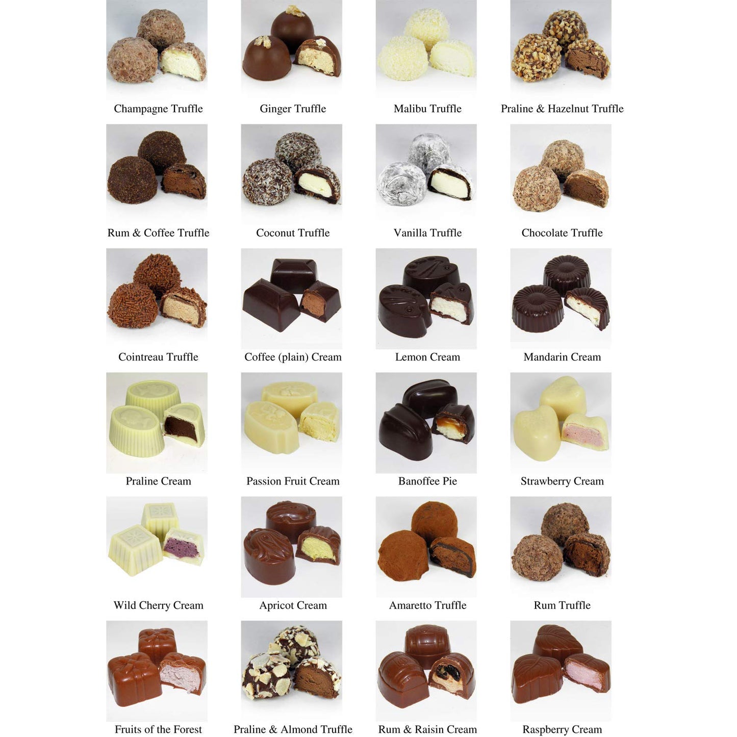 Hamiltons Burgundy Luxury Belgian Ballotin 24 Handmade Chocolates Gift Box