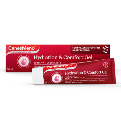 CanesMeno Menopause Care Hydration and Comfort Gel, 30 ml, containing Ectoin and Lactic Acid, Provides Fast, Long-Lasting Relief from Vaginal Dryness, Burning and itching