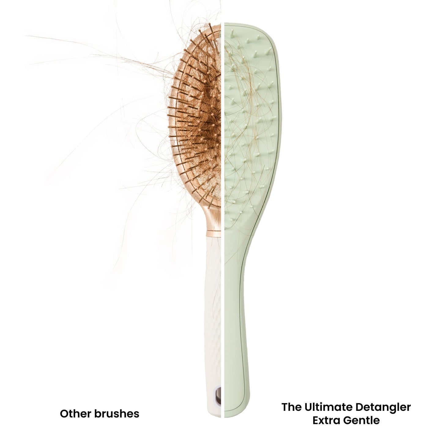 Tangle Teezer Extra Gentle Ultimate Detangler Hairbrush, Less Tension to Minimise Breakage, Effective and Extra Gentle Detangling, Safe for Uuse on Wet and Dry Hair, for All Hair Types, Eucalyptus