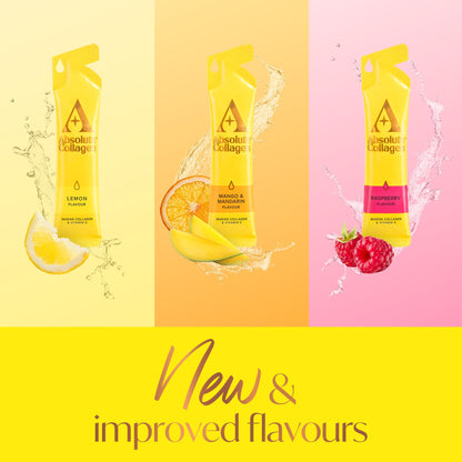 Absolute Collagen Marine Liquid Collagen Supplement for Women - 8000mg Collagen in Each Sachet - New Raspberry Flavour - 14 Sachets per Box