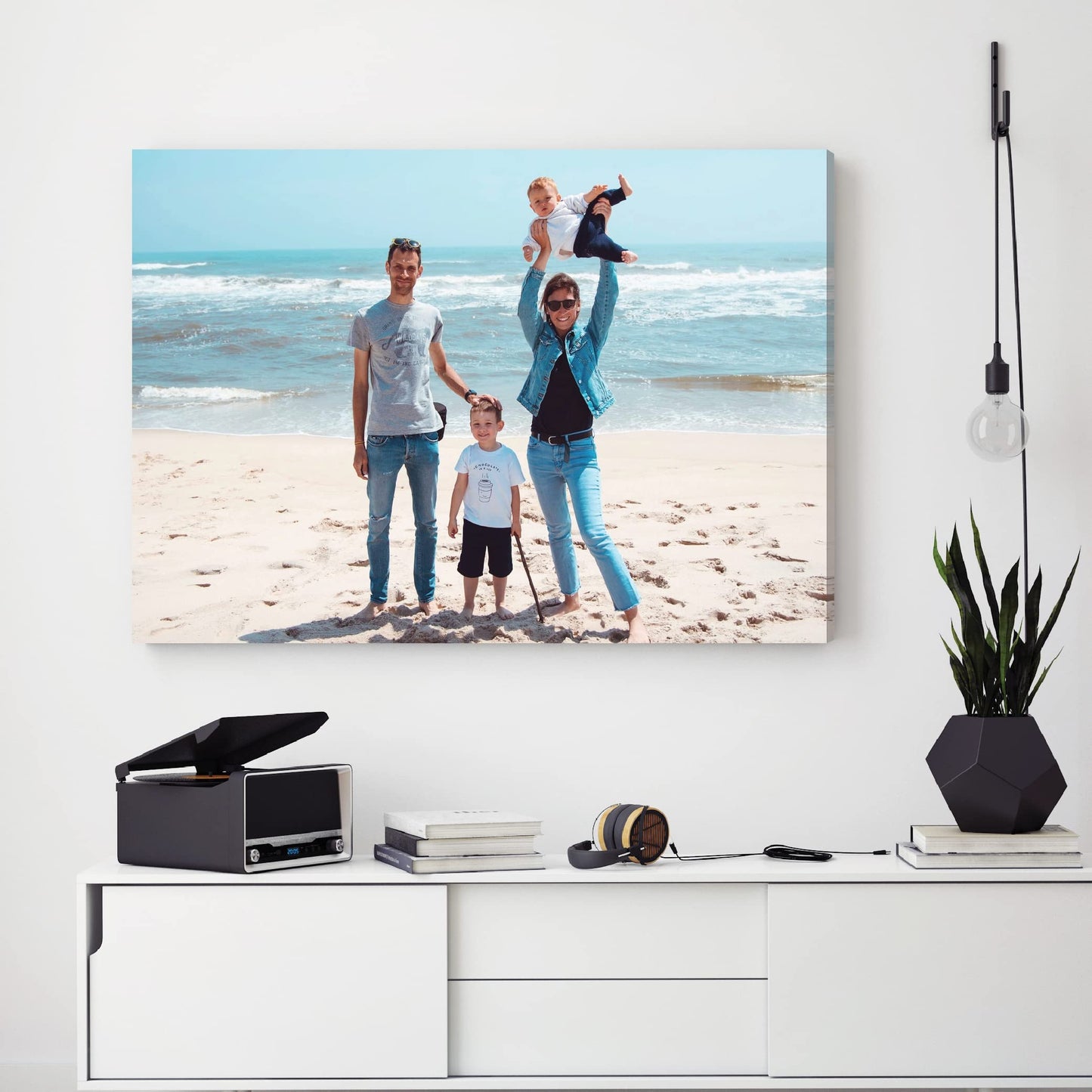 StickersWall Personalised Canvas Photo Canvas Custom Gifts Picture Frame Print Wall Art Gifts For Women A1 A2 A3 A4 (31x21cm (12x8in))