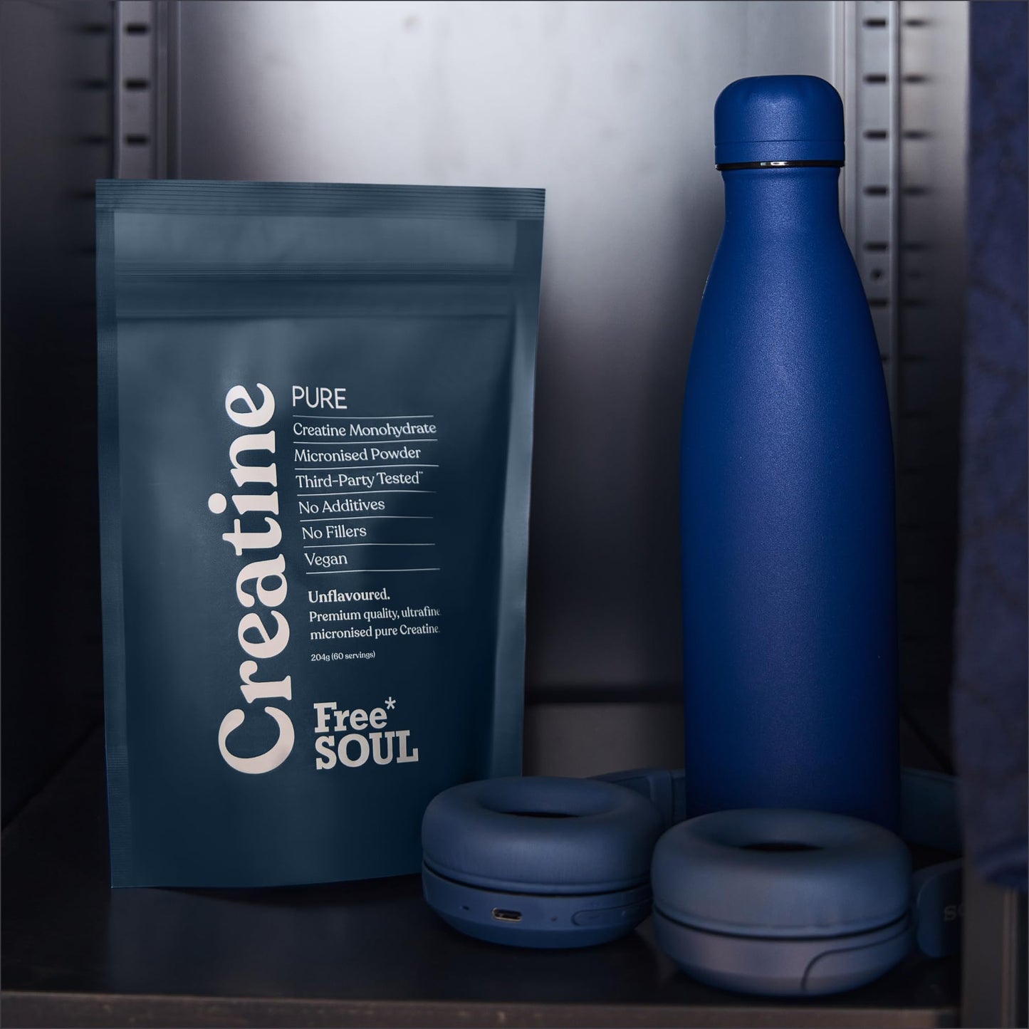 Creatine Monohydrate Powder | 100% Pure Micronised Creatine Monohydrate | Easily Dissolves | Unflavoured | Vegan | Lab-Tested | 60 Servings | Free Soul