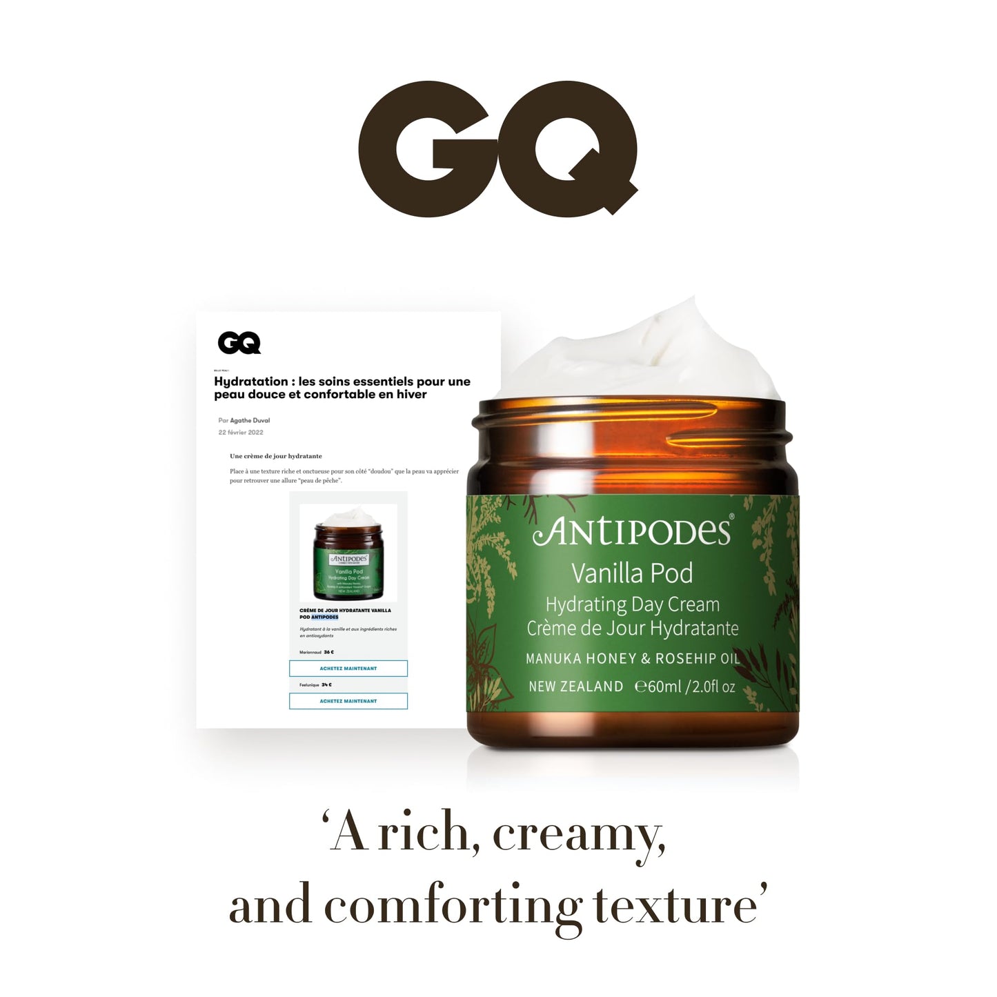 Antipodes Vanilla Pod Hydrating Day Cream 60ml