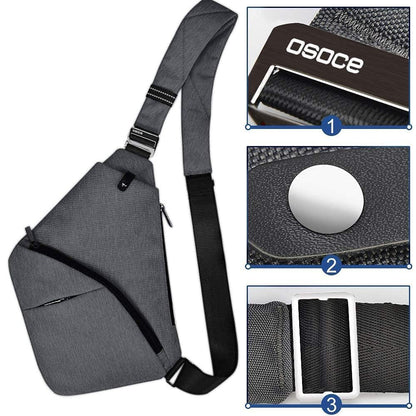 OSOCE Anti-Theft Casual Shoulder Backpack Sling Chest Crossbody Waterproof Bag Hiking Travel for Men Women Cover Pack Rucksack Bicycle Sport
