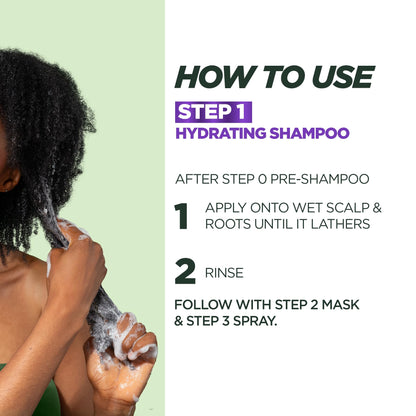 Garnier Method For Curls Moisture Shampoo, up to 7 days of moisture & curl definition. Designed, tested & approved on all curl types, including type 4 curls & coils. Silicone free, Vegan Formula,150ml