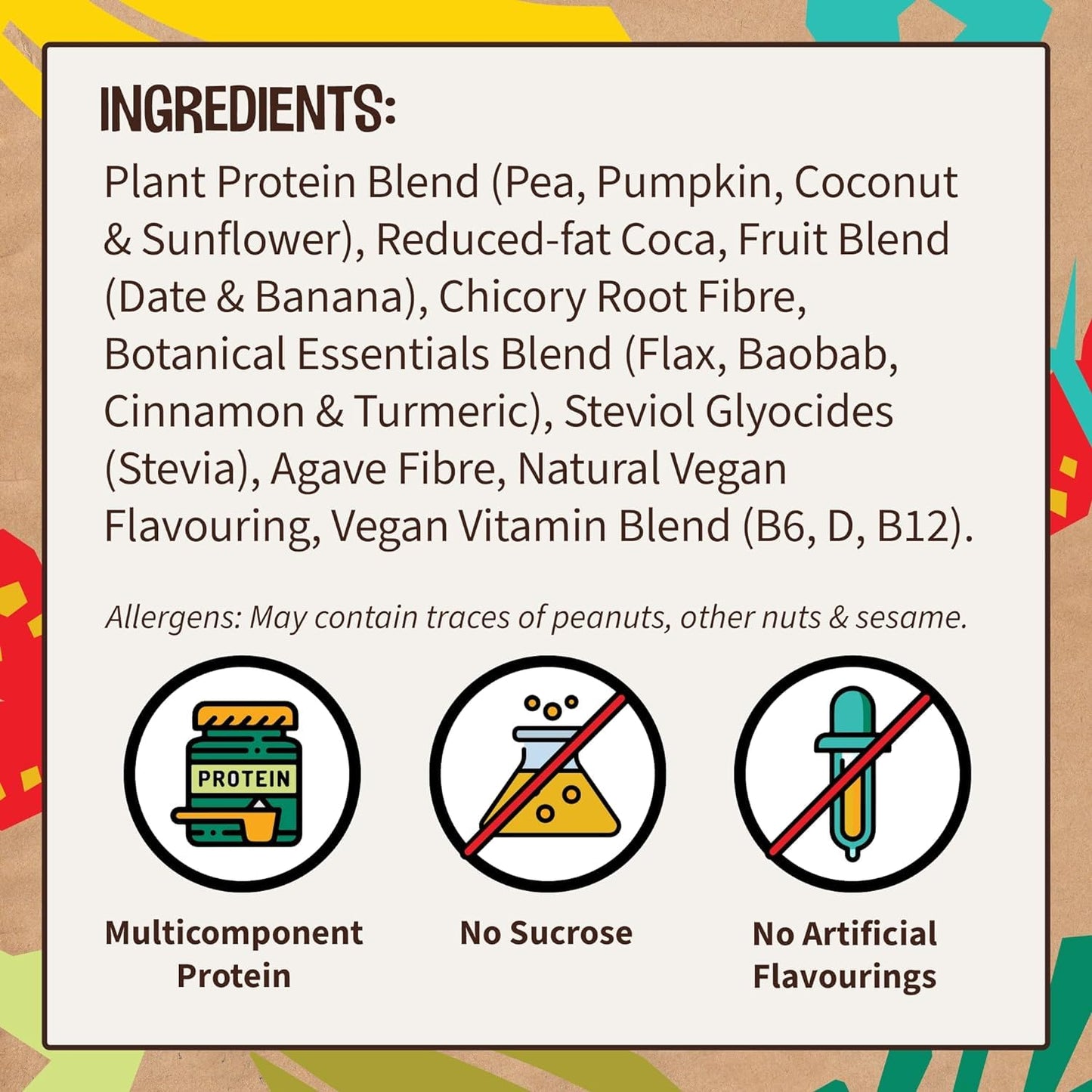 Vegan Protein Powder (1kg) - 28 Servings - EarthChamp by Wyldsson - Plant Based Chocolate Protein Powder Shake, Dairy Free, Gluten Free, Lactose Free Protien Shake (Choc)