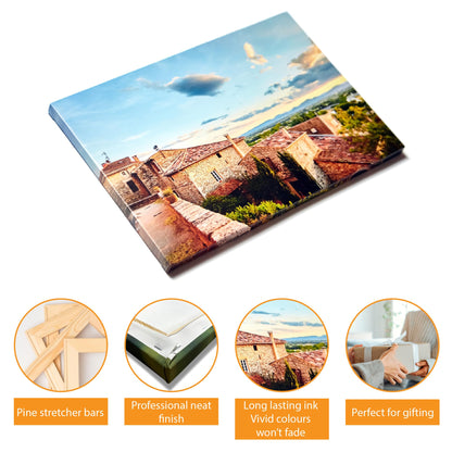 StickersWall Personalised Canvas Photo Canvas Custom Gifts Picture Frame Print Wall Art Gifts For Women A1 A2 A3 A4 (31x21cm (12x8in))