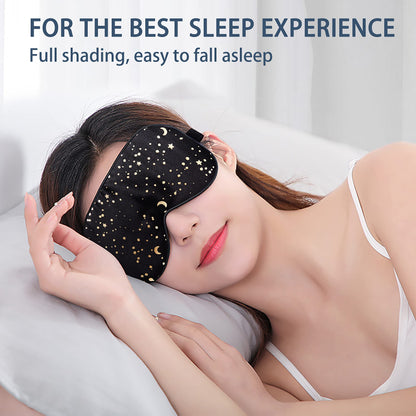 townssilk 100% Silk Sleep mask with Adjustable Strap,Comfortable and Super Soft Eye mask Ultimate Sleeping aid,blindford Golden Moon