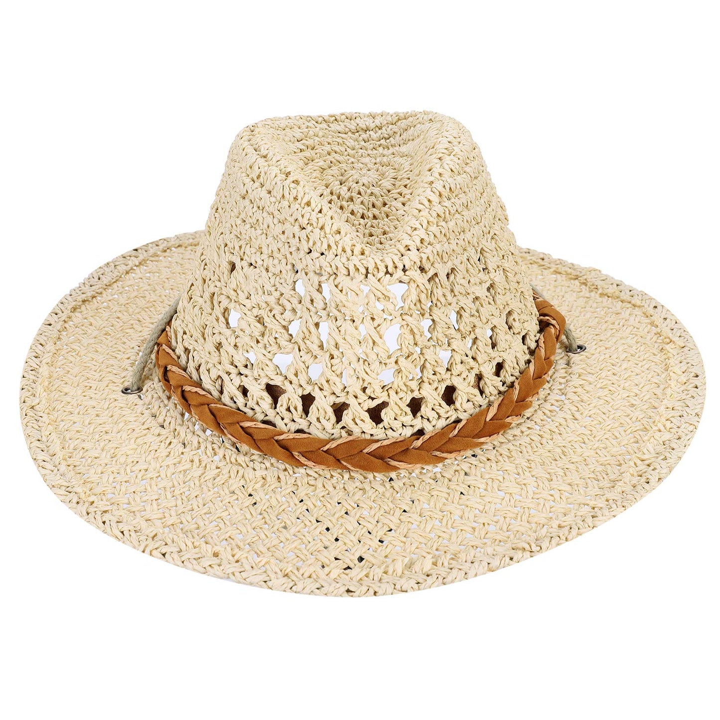 Foldable Cowboy Hat Shapeable Wide Brim Sun Protection Straw Hats Adults Spring Summer Anti UV Sun Hat Travel Beach Cap Western Cowgirl Hats Bush Hat for Women,Ladies,Men,Camping,Fishing,Hiking