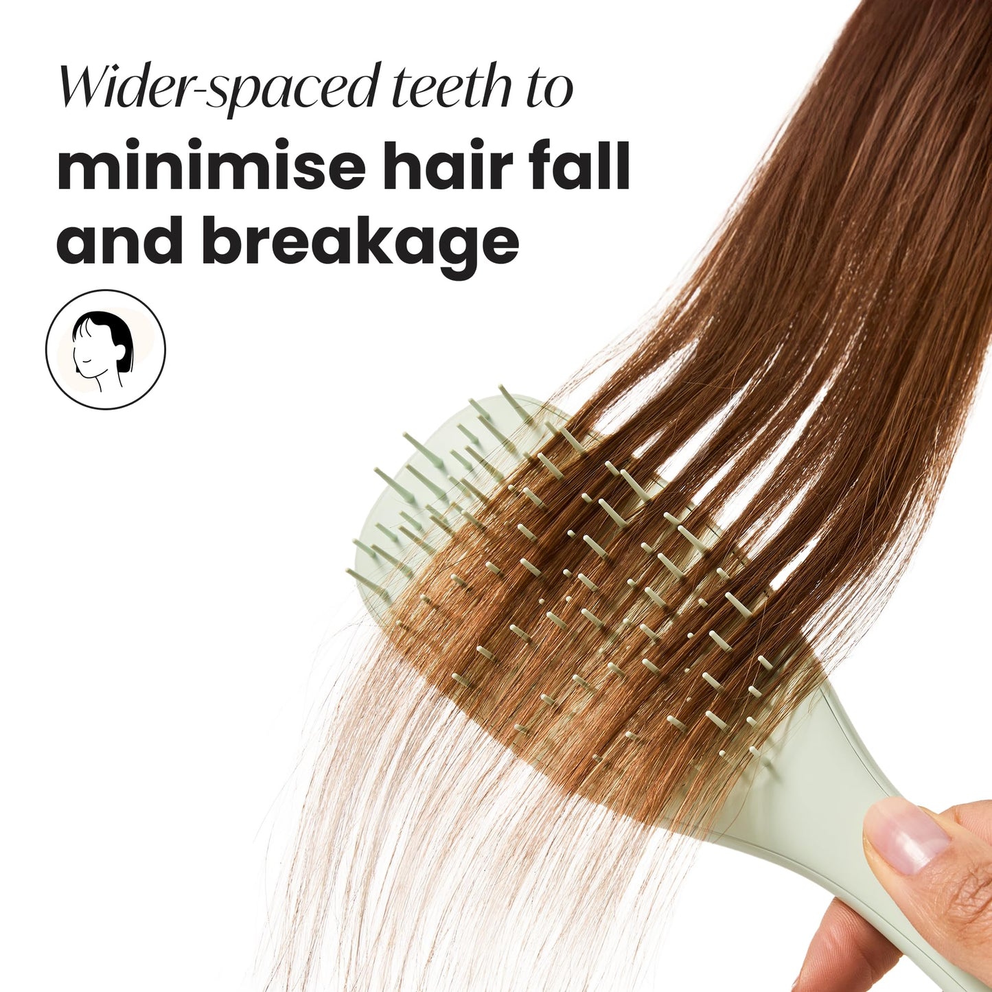 Tangle Teezer Extra Gentle Ultimate Detangler Hairbrush, Less Tension to Minimise Breakage, Effective and Extra Gentle Detangling, Safe for Uuse on Wet and Dry Hair, for All Hair Types, Eucalyptus