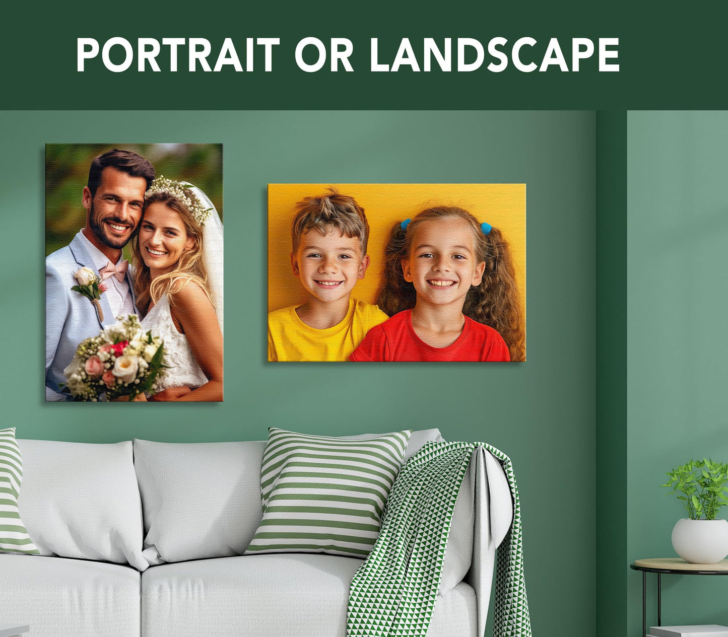 Personalised Canvas Prints Photo Pictures for Wall Gifts Custom Framed Family Birthday & Pet Prints Holiday Memory (20x25cm (8x10in))